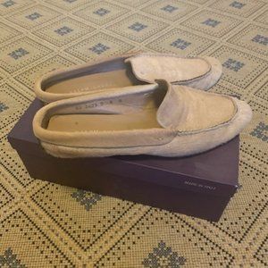 Ralph Lauren Blond Pony skin Mules